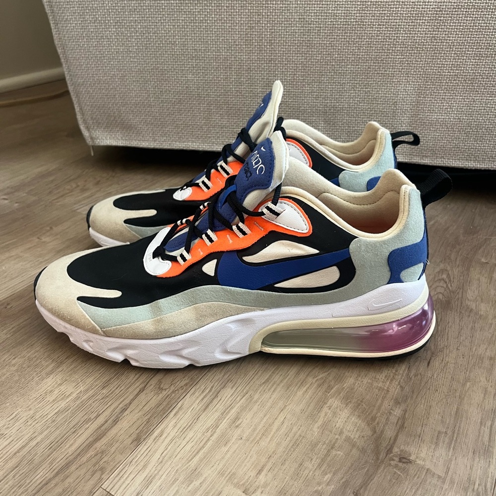 Nike Women’s Air Max 270 React - Blue/Black/Pistac C13899-200 Size 10